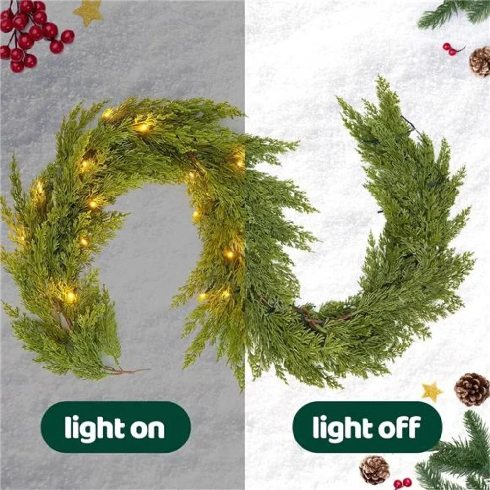 6FT Real Touch Cedar Garland Christmas Winter Artificial Faux Greenery Garland